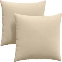 vidaXL Coussins de canapé 2 pcs Crème 80 x 80 cm tissu