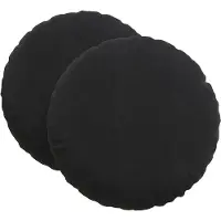 vidaXL Coussins de siège 2 pcs Noir Ø 40 x 13 cm Velours