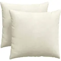 vidaXL Coussins de canapé 2 pcs Crème 45 x 45 cm