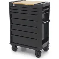 HBM BM servante d'atelier 7 tiroirs, 71 cm, noir