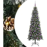 vidaXL Arbre de Noël artificiel vert 210 cm PVC, plastique et acier