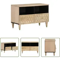 The Living Store Meuble TV 70x33x46 cm Bois massif Mango