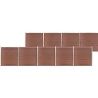 Syfax Clôture de jardin WPC 1564x186 cm Marron
