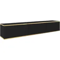 Selsey Mucalma - Élément TV suspendu, Noir / Or, 175 cm