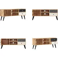 vidaXL Armoire TV 115×30×47 cm Mango Bois massif - Armoire TV - Armoires TV - Table TV
