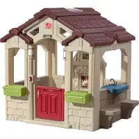 Step2 Charming Cottage Maison Enfant En Plastique | Maison De Jeux Pour L’Extérieur / Jardin | Maisonnette / Cabane De Jeu Avec Cuisine, Table Pique