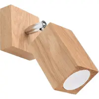 Sollux Applique KEKE en chêne 1xGU10 10W bois 17x19x8cm