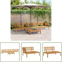 The Living Store Ensemble de 4 canapés de jardin en palettes de bois massif d'acacia