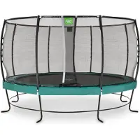 Exit Lotus Premium Trampoline ø427cm – Sur pieds – Rond – Trampoline de Jardin – Vert
