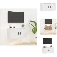 vidaXL Armoire TV murale blanc 80x34,5x40 cm - Meuble TV