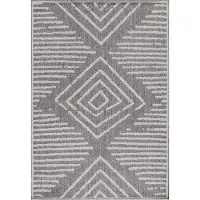 Morhane Aruba Aim tapis extérieur/intérieur tissé à plat rectangle 160x230cm gris