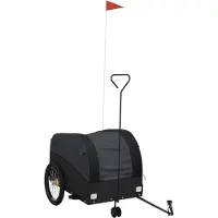 Syfax Remorque de vélo noir 45 kg fer
