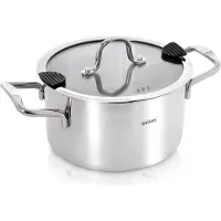 Orion | Mijoteuse avec couvercle en verre - 24 cm - 6,2 l - Marmite en acier inoxydable - Adapté à l'induction - Lavable au lave-vaisselle - VENICE