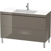 Duravit L-Cube c-bonded Ensemble vertical, 2 tiroirs, sans trop-plein, 1 trou pour robinet, 1200x698x480mm, LC6939O8989