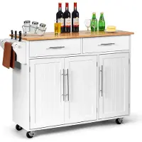 Coast îlot de cuisine Servir voiture Cuisine voiture Blanc 122 x 46 x 92,3 cm