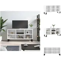 vidaXL Armoire TV Blanc 103,5x30x50 cm Bois composite - Meuble TV