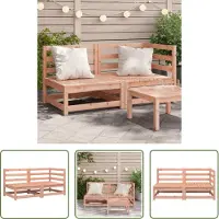 The Living Store Canapé de jardin 2 places en bois massif de douglas