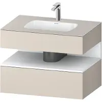Duravit Collection One lavabo à encastrer avec meuble sous-vasque en console, 800x550x600mm, niche blanc mat, QA4785018910010