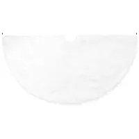 INF Tapis sapin de Noël en Fourrure artificielle Blanc 78 cm