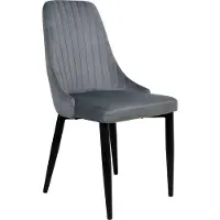 EHokery Chaise Loft Velours Dossier Haut Moderne Rembourré Graphite