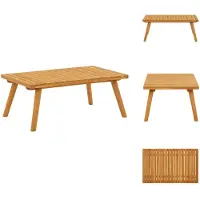 vidaXL Table basse de jardin 90×55×35 cm Bois massif d'acacia - Éléments de canapé de jardin