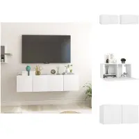 vidaXL Meubles TV suspendus 2 pcs. Blanc 60x30x30 cm - Meubles TV