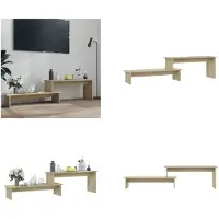 vidaXL Armoire TV Chêne Sonoma 180x30x43 cm Bois composite - Armoire TV - Armoire Hifi - Armoires Hifi