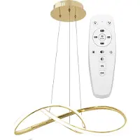 Toolight Lampe Suspendue APP394-CP Gold