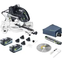 Festool KAPEX KSC 60 EB-Basic Scie à onglets sans fil 18 V / 36 V 216 mm Brushless + 2x batterie 8,0 Ah - sans chargeur