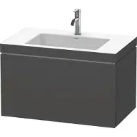 Duravit L-Cube c-bonded Ensemble suspendu, 1 tiroir, sans trop-plein, 1 trou pour robinet, 800x500x480mm, LC6917O4949