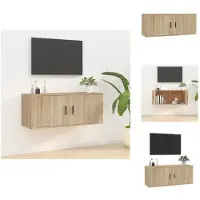 vidaXL Armoire TV murale chêne Sonoma 100x34,5x40 cm - Meuble TV