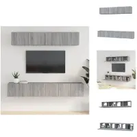 vidaXL Ensemble de 5 meubles TV Gris Sonoma Bois composite - Meubles TV