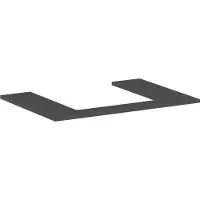 Hansgrohe Xilesa E Console avec découpe au centre pour lavabo à poser, 780x550x16mm, 54269760