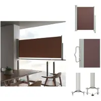 vidaXL Marquise latérale extensible 100x300 cm Marron - Parasols & Protection solaire