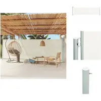 vidaXL Marquise latérale extensible 180x600 cm Crème - Parasols & Protection solaire
