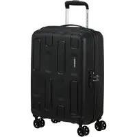 American Tourister Spinner cabine, organisation sécurisée, roues doubles, texture résistante, Valise, Noir