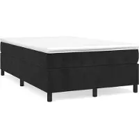 vidaXL Lit boxspring avec matelas noir 120x190 cm velours