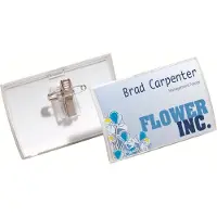 Sans marque Badges avec pince et épingle Click Fold - 54 x 905 mm - 25 pièces