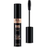 BEL London Mascara Big Lash Noir Volumisant et Allongeant avec des dérivés de jojoba et une brosse en silicone (Intense Black)