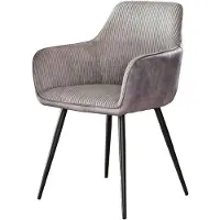 Furnlux Classic Chaise de salle à manger FURNLUX Rippe Gris et noir 57 cm / Couleur principale : gris / Dimensions : 57 x 85 x 59 cm