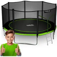 Neo-Sport Trampoline de jardin de 13 pieds (404 cm) avec filet de sécurité et échelle