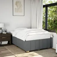 vidaXL Cadre de lit gris foncé 120x200 cm Tissu, Lits classiques 2024 Nouveau DesignMöbel