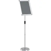 vidaXL Stand d'exposition argenté 30 x 25 x 128 cm en aluminium