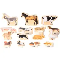 TickiT cubes en bois pour animaux de compagnie - Set de jouets éducatifs animaux