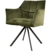 Furnlux Classic Chaise de salle à manger FURNLUX Raster vert mousse et noir 63 cm / Couleur principale : vert / Dimensions : 63 x 81 x 60 cm