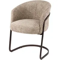 Furnlux Classic Chaise de salle à manger FURNLUX Sway Écru et bronze 59 cm / Couleur principale : beige / Dimensions : 59 x 79 x 58 cm