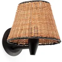 Faro Applique murale intérieure noir/rattan SAMBA 64307-71