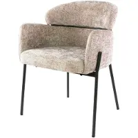 Furnlux Classic Chaise de salle à manger FURNLUX Curva Écru et noir 62 cm / Couleur principale : beige / Dimensions : 62 x 80 x 61 cm