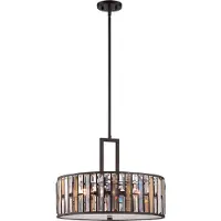 HINKLEY Lampe à suspension, perles d'ambre cristaux acier, bronze, D 54 cm