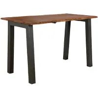 Furnlux Classic Table à manger FURNLUX Bord Acacia Et Anthracite 147 cm / Couleur principale : Marron / Dimensions : 147 x 92 x 80 cm